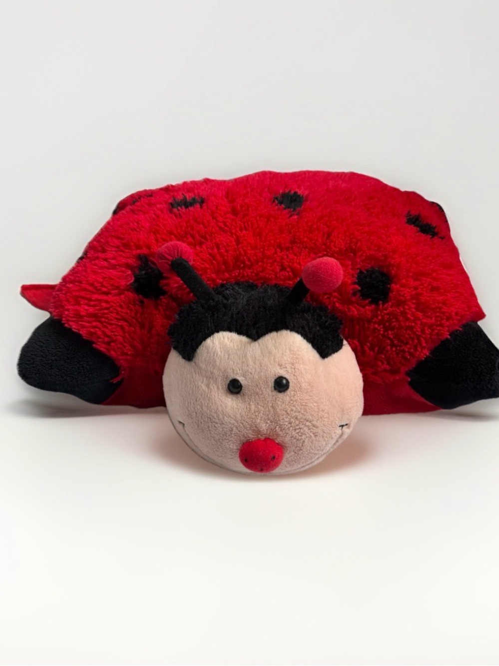 Pillow Pets Ms. Lady Bug Plush Folding Stuffed Animal Pillow Large 18” Rare
